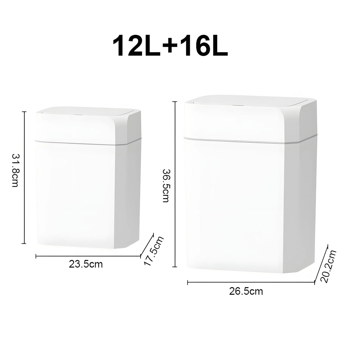 Cubo de Basura Inteligente con Sensor 16/12L