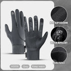 Guantes de Invierno para Ciclismo y Moto – Impermeables, Cortavientos y Compatibles con Pantallas Táctiles